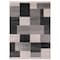 World Rug Gallery Modern Geometric Boxes Design Non Shedding Soft Area Rug 5' x 7' Black 399BLACK5x7 - alternate 10